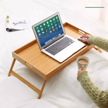 Foldable Wooden Bed Tray Table
