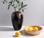 or anyone looking for a stylish decorative vase in Nairobi or Kenya, this black and brown vase is a sophisticated home décor choice. Its glossy black finish and warm brown artistic detailing make it ideal for modern, contemporary and elegant interiors. The vase can be placed on a console table, TV stand, sideboard, shelf, entryway table or bedroom dresser. It can also be styled with artificial branches, dried flowers or decorative foliage, making it a versatile statement piece for homeowners who want to add character and elegance to their space.