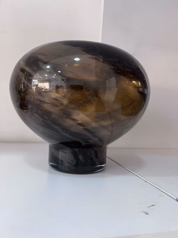 Smoked black glass decorative statement vase for modern home décor in Kenya